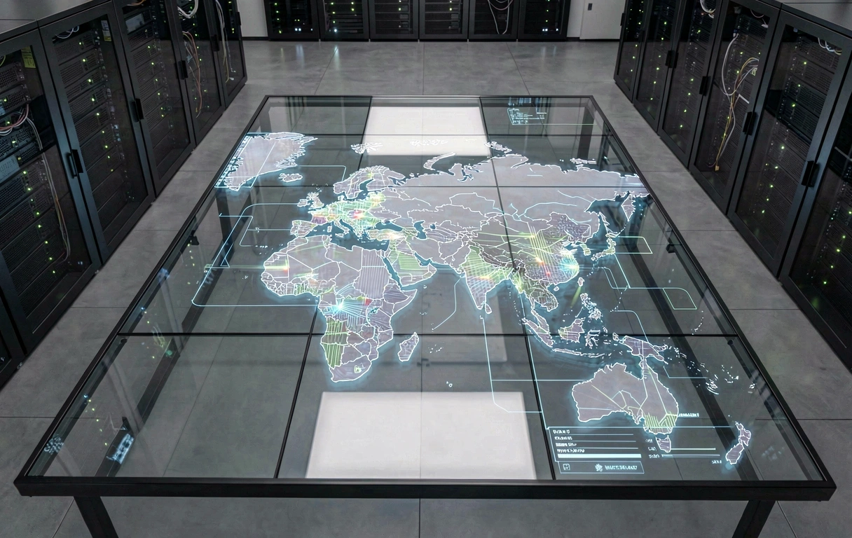Digital data mapping interface in an Istanbul-based analytics hub